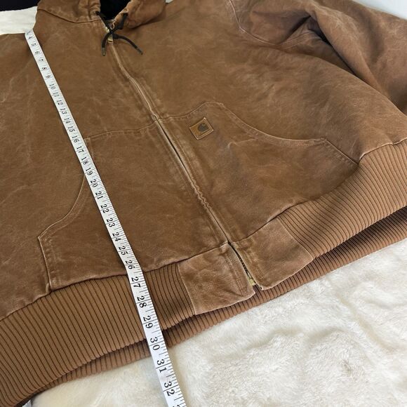 Carhartt Jacket J130 Brown Tan Men’s 3XL Work Vintage Hooded - Picture 8 of 8